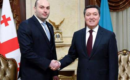 政府总理马明同格鲁吉亚总理巴赫塔泽举行会晤