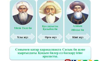 Презентация (слайд): Әдебиет| Қазақ билері