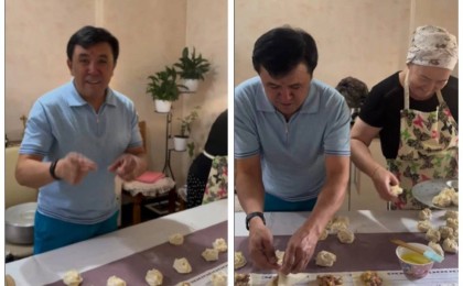 "Үлгі алыңдар": Заттыбек Көпбосынұлы әйеліне көмектесіп, көпшілікті сүйсінтті