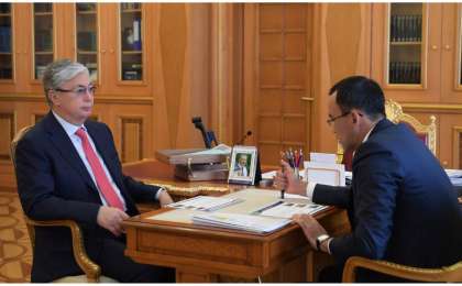 托卡耶夫总统接见祖国之光党第一副主席