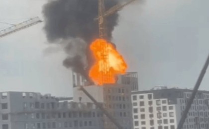 Астанадағы “Хан Шатыр” сауда үйі жанынан салынып жатқан тұрғын үй кешенінде жарылыс болды