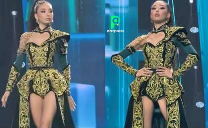 "Мынау не купальник пе?": Әлем аруы байқауына қатысқан қазақ қызы ұлттық киімі халықтың ашуын тудырды