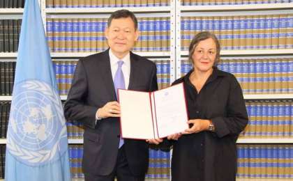 哈萨克斯坦向联合国提交关于批准禁止核武器条约的文件
