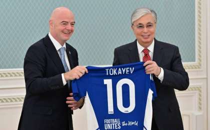 Қасым-Жомарт Тоқаев FIFA президенті Джанни Инфантиноны қабылдады