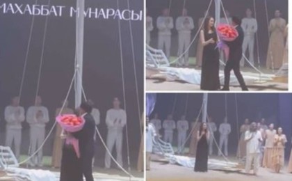 Жұлдызға 101 розасымен келген Қайрат Нұртас елді жылатты