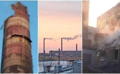 Петропавлдағы ЖЭО құбыры құлаған сәт түсірілген видео тарап кетті