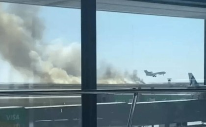 Астана әуежайы маңындағы өрт аумағы ұлғайды: өртті 40 адам сөндіруде