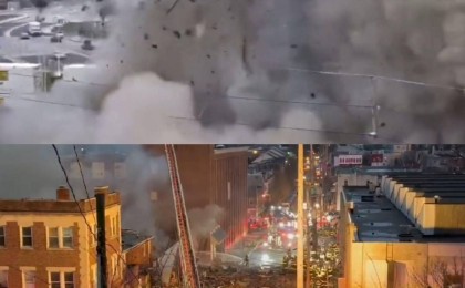 Шоколад фабрикасында үлкен жарылыс болды (видео)