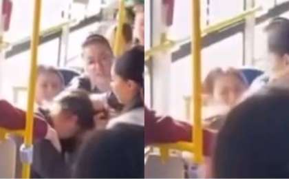 Автобуста жүкті әйелді тепкен келіншек жолаушылардың ашуын туғызды
