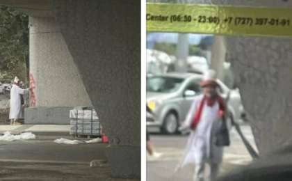  Амантай қажы жаңа көпірге "Аттан!" деп жазып, айыппұл арқалады