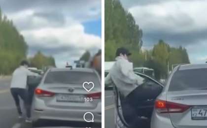 Жол үстіндегі дау: жүргізуші көлікті тепкені үшін жазаланды