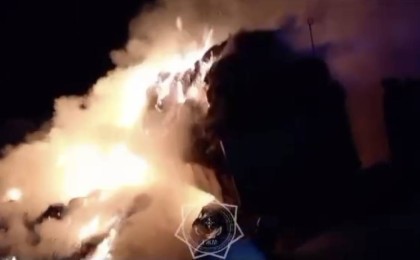 25 тонна шөп тиелген жүк көліктері өртенді