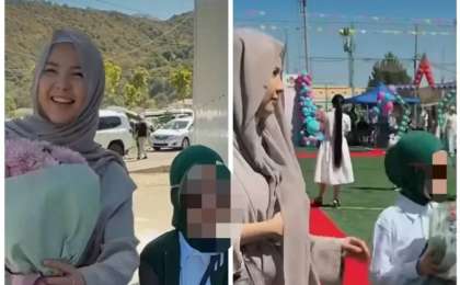 “Қарапайым адамның баласы ше?”: Айдана Меденованың қызының хиджабпен мектепке кіруі қоғамда дау тудырды