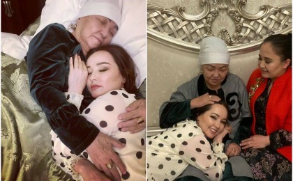 "Жұмақтың құшағында": Жазира Байырбекованың анасының қойнында жатқан суретті жұрттың жүрегін елжіретті