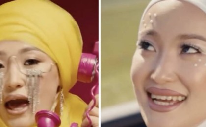 Хиджабпен ерекше образда бейнебаян түсірген әнші сынға қалды