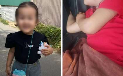 Талғарда ұрланған 2 жасар қыз ауруханаға жеткізіліп, тексеруден өтіп жатыр