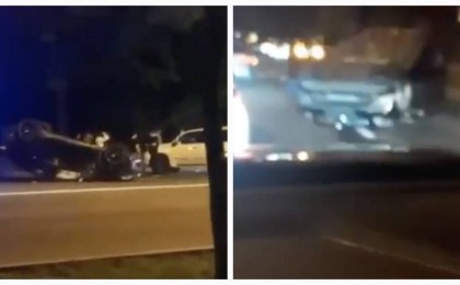 Алматыда жол апаты салдарынан көлік аударылып кетті (видео) - Қазақстан жаңалықтары