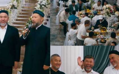 "Бір әйел жоқ": Алматыда имам 350 ер адамды шақырып, қызын ұзатты