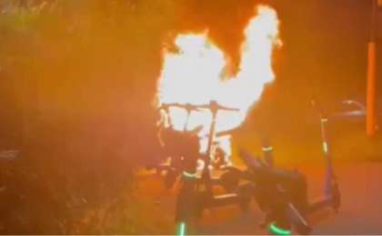 Маңғыстауда бір кеште көлік мен мопед өртенді