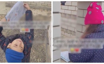 Әкесінің зиратына келіп күнделігін көрсеткен балалар елді жылатты (видео)