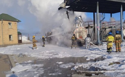 Көкшетауда жанармай құю бекетінде жарылыс болды (видео)