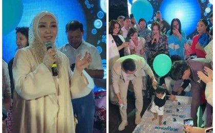 "Бриллиант жауған той": Айнұр Тұрсынбаева немересінің бір жасын дүркіретіп атап өтті