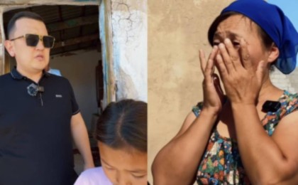 Елдос Колобок 8 баласы бар анаға ерекше әдіспен баспананың кілтін тарту етті