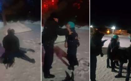 Желіде Жітіқара тұрғындары мен полицейлер төбелесінің видеосы пайда болды