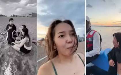 «Күлкіге айналдырып, қарап тұрды»: Балқаштағы демалыс трагедиямен аяқтала жаздады (ВИДЕО)