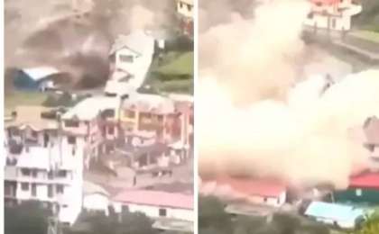 Үндістанда жойқын лай көшкіннен кейін жүзге жуық адам із-түзсіз жоғалып кетті (видео)