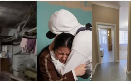 «Анам намаз оқып, Алладан көмек сұрайды»: Бетперделі жігіт жертөледе тұратын отбасыны қуантты