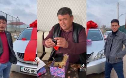 Ұлдарының тосын сыйын алған түркістандық әке көзіне жас алды (видео)