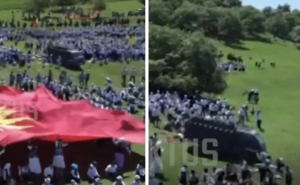 Қырғызстанда балмұздақ тиелген фургон 29 оқушыны қағып кетті (видео)