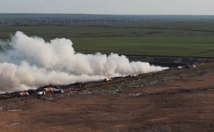Ақтөбеде жаңа қоқыс полигоны өртенді