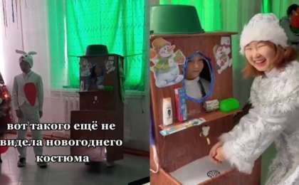 Мальчик в костюме новогоднего умывальника развеселил Казнет