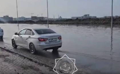 Астана көшелерінің бірін қарғын су алып кетті