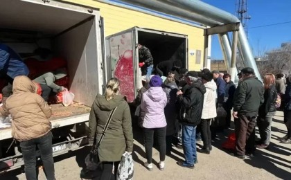 Петропавловлда гуманитарлық көмекті бөлу кезінде төбелес болды