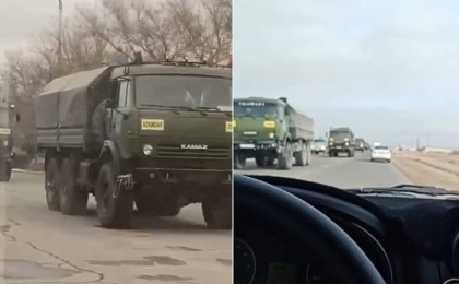 Маңғыстауда көптеген әскери техника бой көрсетті