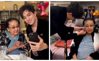 Димаш Құдайберген Бибігүл Төлегенованы туған күнімен құттықтап, сырға сыйлады (ВИДЕО)