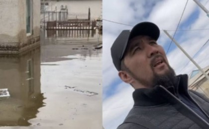 Балалық шағы өткен үйінің суға кеткенін көрген танымал актер жылап қалды