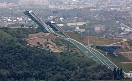 Завершено строительство второй очереди лыжных трамплинов «Сункар»