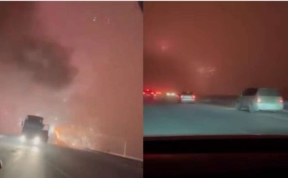 Нұр-Сұлтан-Щучинск тас жолында аяқ астынан отшашу басталды (видео)