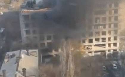 Алматыда жаңадан салынып жатқан тұрғын үй кешенінде өрт шықты