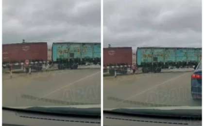 Семейде әйел жүк пойызының астына түсіп көз жұмды (видео)