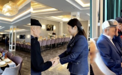 "Қатты қобалжыған кездесу". Ырысбала Икрамбай қарттар үйіндегі қарияларды мейрамханаға шақырып, сый жасады