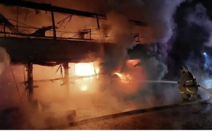 Жамбыл облысында жолаушылар автобусы өртенді