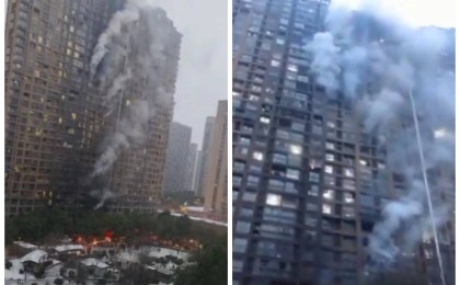 Қытайда 762 адам тұратын көпқабатты үй өртке оранып, он бес адам қаза тапты (видео)