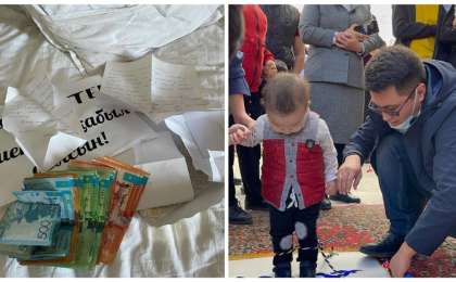 Дәулет Мұқаев екі жарым сағатта 104 баланың тұсауын кесті (видео)