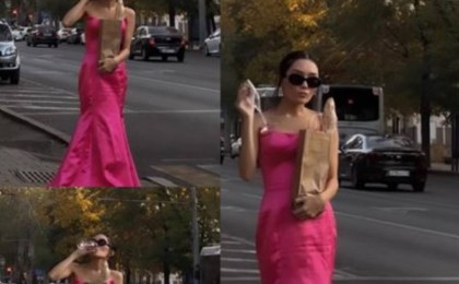 Айсәуле Бақытбек қаланың қақ ортасында ішімдік ішемін деп сынға қалды (ВИДЕО)