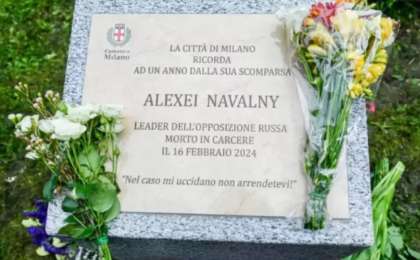 Италияда Навальныйға ескерткіш тақта орнатылды